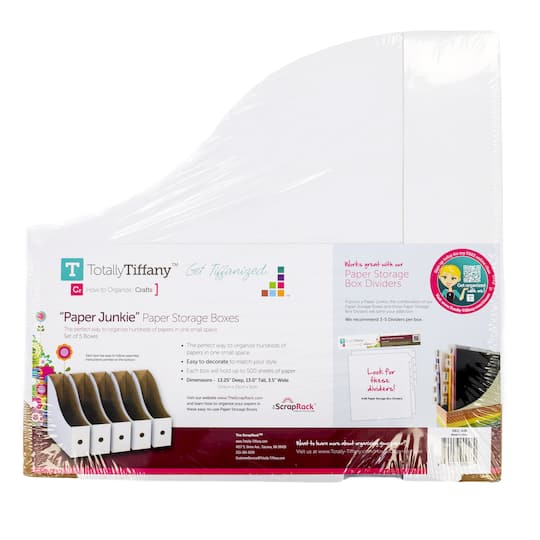 Totally-Tiffany&#x2122; Paper Junkie Straight Up Paper Storage Boxes, 5ct.